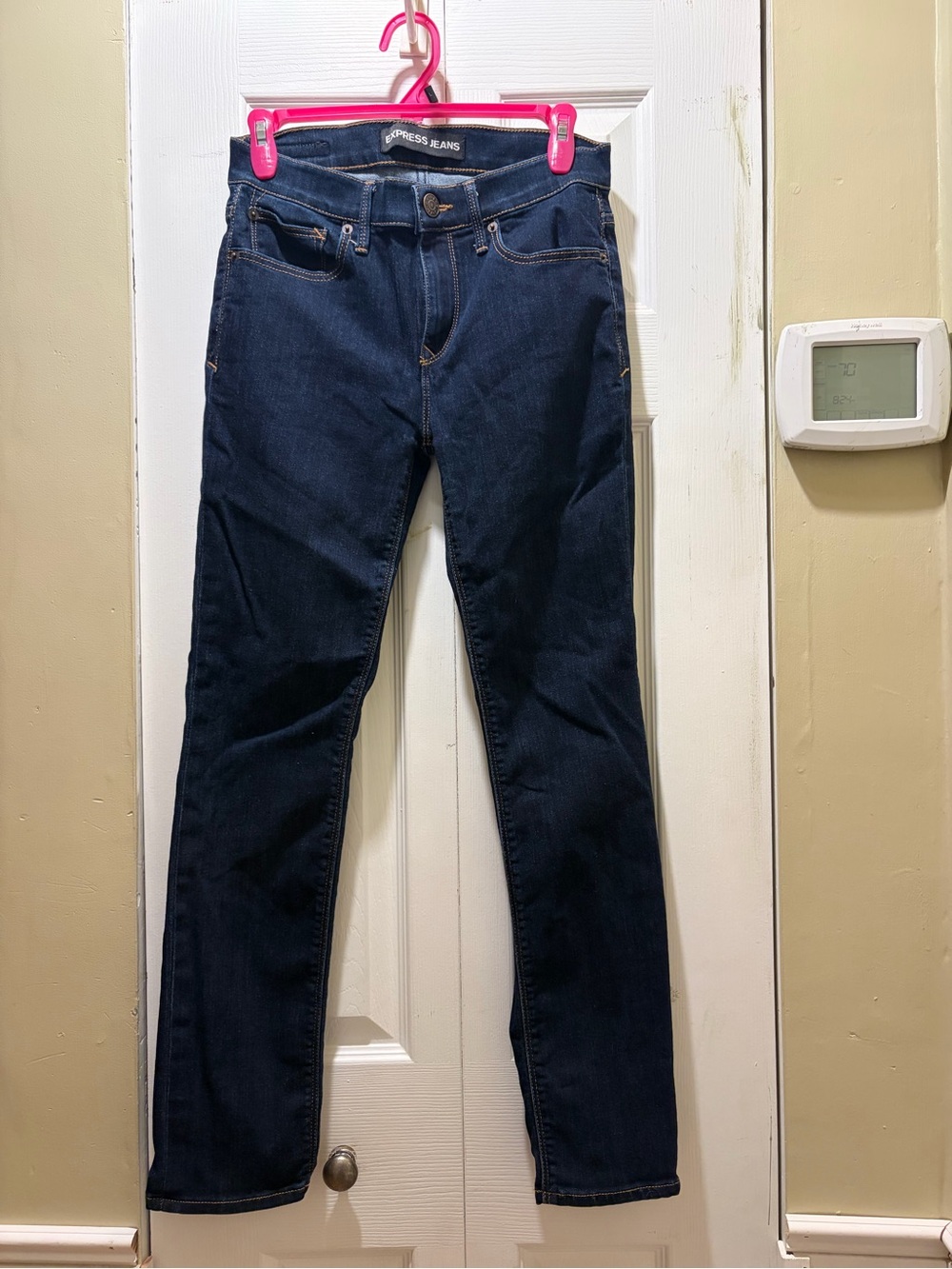 Express women’s Indigo Slim Straight Jeans